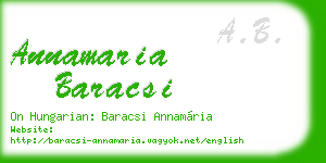 annamaria baracsi business card